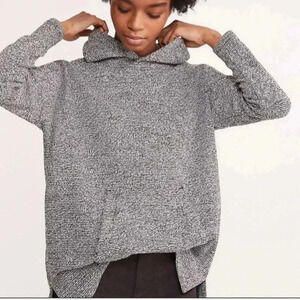 Lou & grey for Loft grey and black boucle hoodie sweatshirt women’s small warm